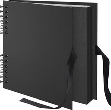 8X8 Inch Scrapbook Photo Album DIY Picture Book 40 Pages, Thick Kraft Paper Scra