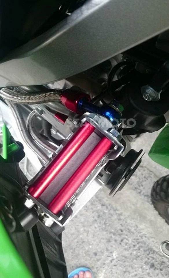 ENFRIADOR DE ACEITE PARA MOTOR KAWASAKI KLX 125 140 150 D-TRACKER MORIN ALUMINIO Foto 4 de 4