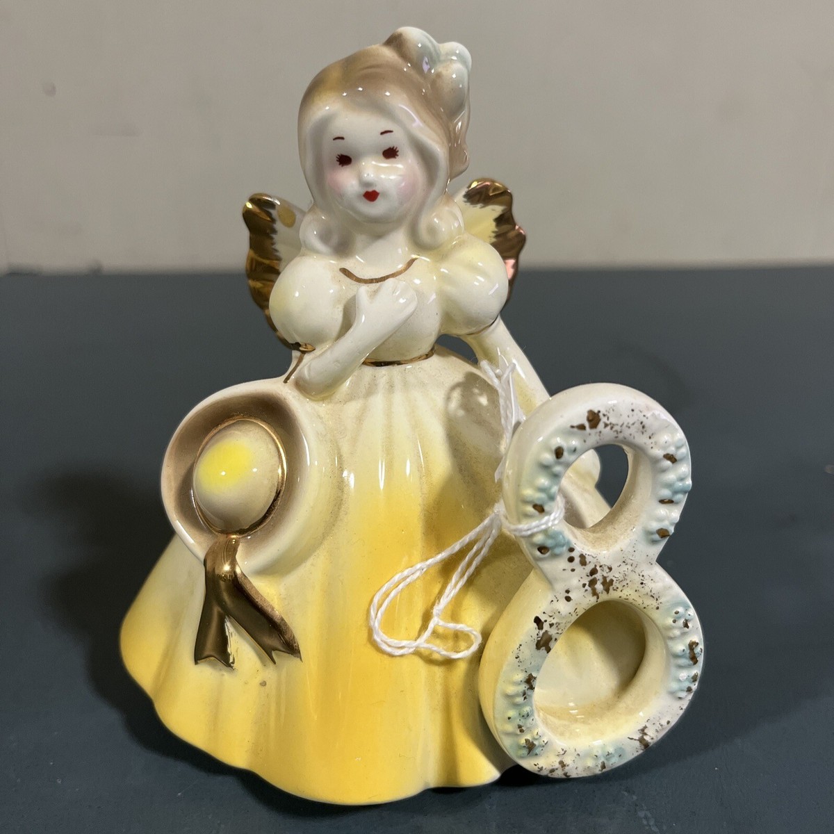 Vintage Josef Originals Birthday Angel Girl Age 8 Year Figurine