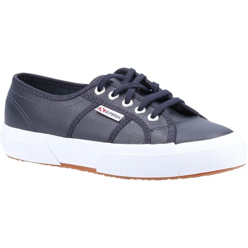 superga navy leather