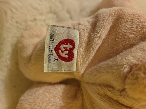 TY TyLux Pluffies 2002 Pinks the Bear Brown Nose Teddy Stuffed Toy 2002 Plush - Picture 7 of 12