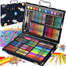  Arts and Crafts Supplies, 183-Pack Drawing Painting Set for Kids Spaceship