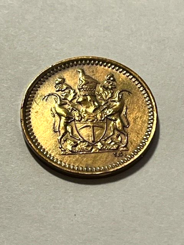 1975 Rhodesia 1/2 Cent Rim Flaw XF++ #12748 - 第 1/2 張圖片