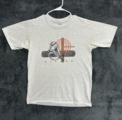 Vintage Kicker Audio Shirt Men's Medium Living Loud Car Speaker Audio Tee Gray