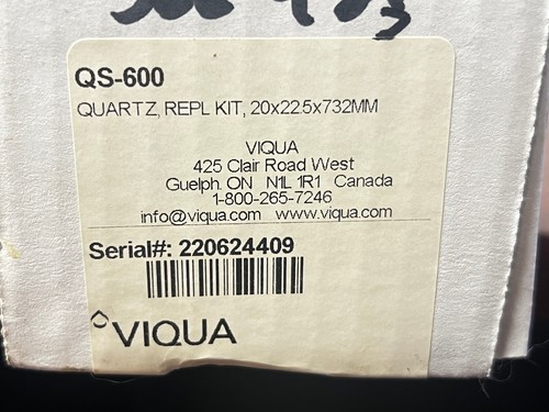 Viqua QS-600 Quarzhülse Ersatzset kommt mit 2 Dichtungen und 1 Feder - Bild 3 von 3