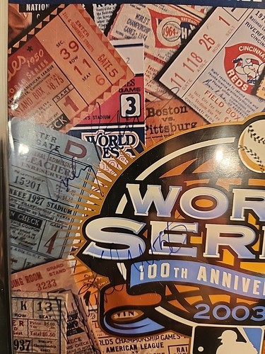 New York Yankees 2003 World Series Signed Program Jeter Pettite Rodriguez 9 AUTO - Picture 4 of 6