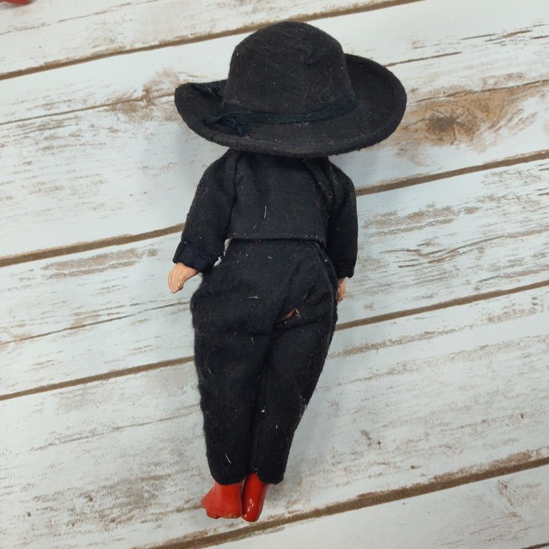 Lot of 2 Vintage 1940s Spanish Matador & Mariachi Costume Dolls 9"