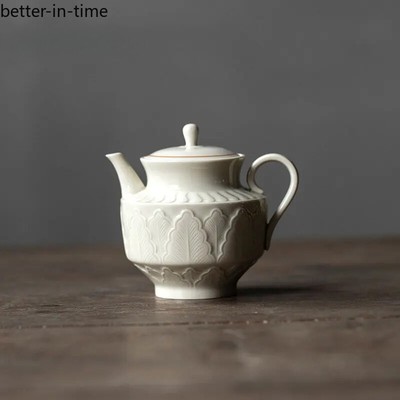 Chinese Style Ding Kiln Tea Pot Handmade Household Tea Making Pot Tea ...