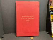 1895 Second Annual Report, City of Laconia NH, Hardback