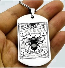 Bee Kind Bee Positive Bee Graceful Keychain Hot Art Life Inspiration