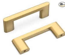 HOMDIY BRUSHED BRASS CABINET HANDLES 20 PIECE...