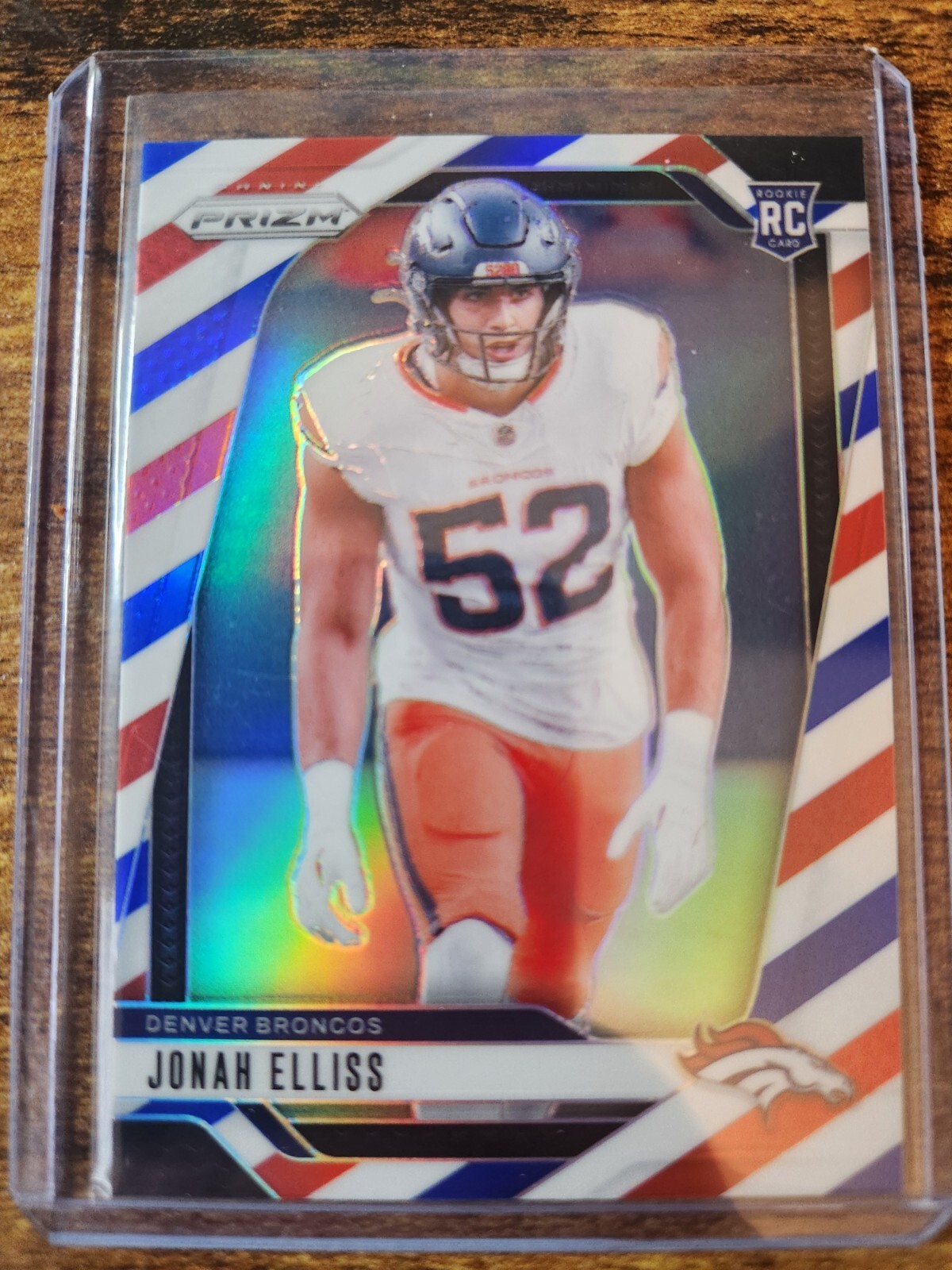 2024 Panini Prizm Jonah Elliss Red White Blue Prizm Rookie RC #356 Broncos
