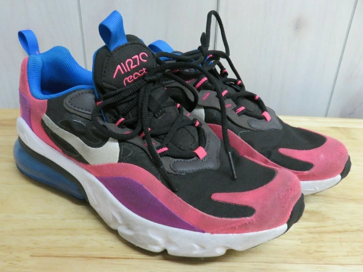 Nike pink and black Air Max 270 React sneakers