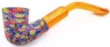Multi Colored Blue Fimo Meerschaum Pipe