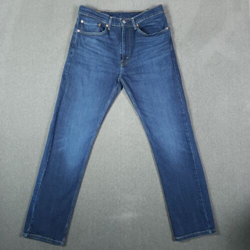 Levis 505 Jeans Mens 32x32 Blue Straight Fit Stretch Everyday Tag Size 34x32