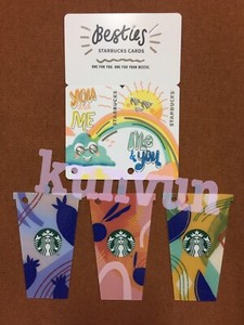 5 Starbucks Card Mini Besties Cold Cup Frappuccino Thailand Ebay