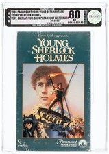 SEALED, Young Sherlock Holmes Betamax, VGA 80 NM, 1st Edition, SCARCE, US, 1986
