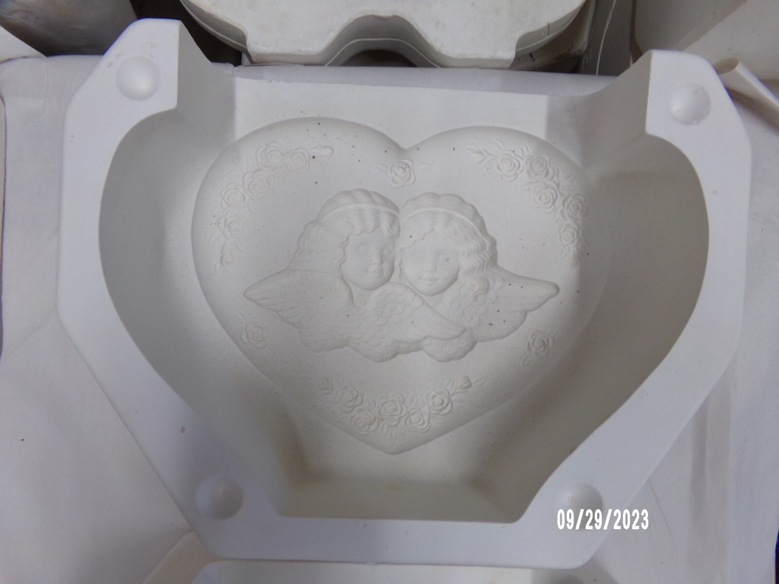 Vintage ceramic mold * Dona's Mold D1300 * Victorian Angels Heart