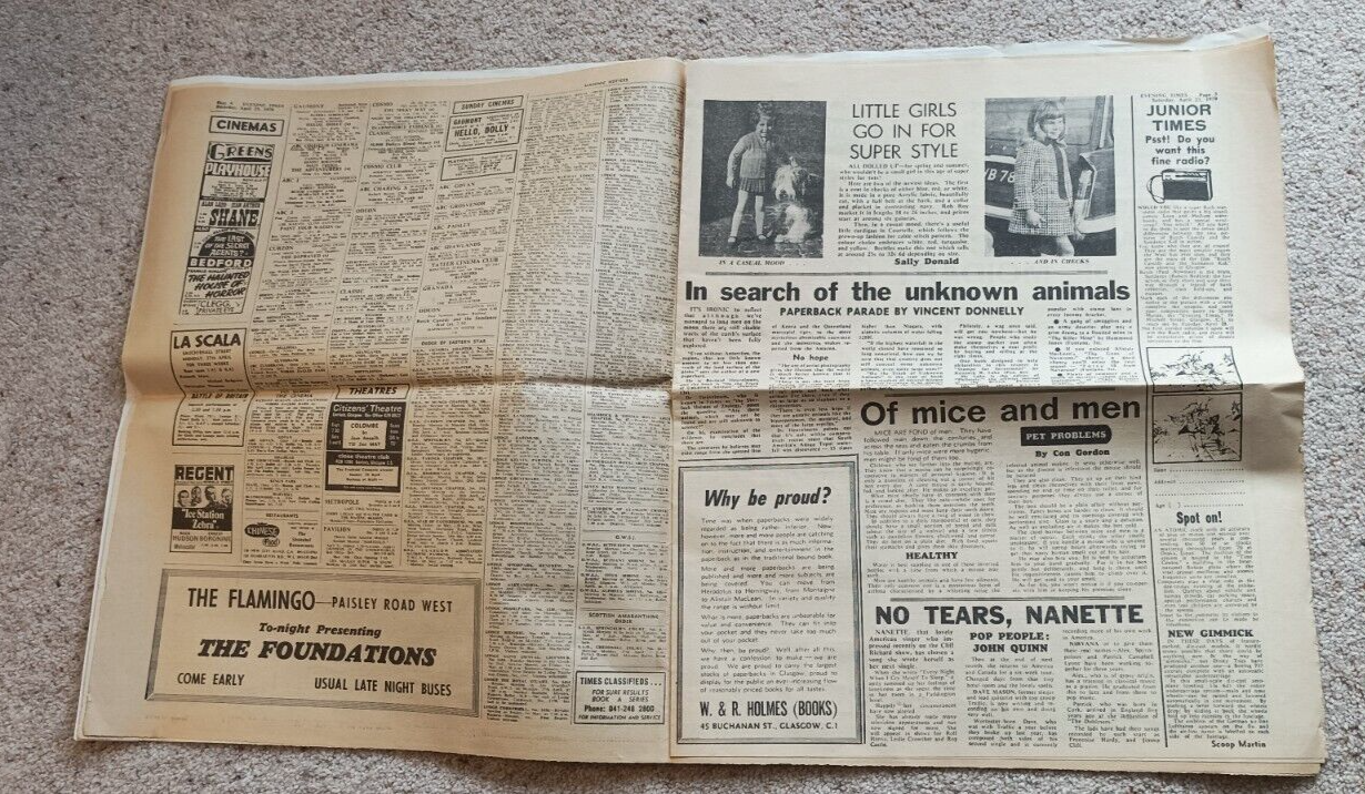 GLASGOW EVENING TIMES SAT. APRIL 20 1970. SCOTLAND ENGLAND SPECIAL EDITION. eBay