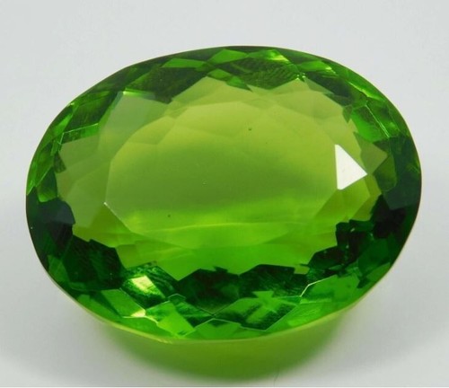 Big Size 100.25 Ct Natural Green Peridot Oval Cut Loose Gemstone Certified AAA+ - Picture 2 of 7
