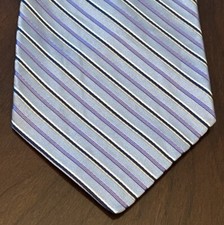 Vintage Murano Gray Purple 100% Imported Silk Men’s Neck Tie Made In USA