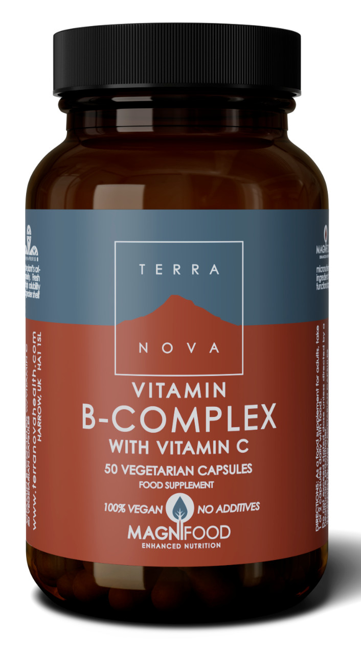 Terranova B-Complex With Vitamin C Vegicaps 50 Vegicaps - Image 2