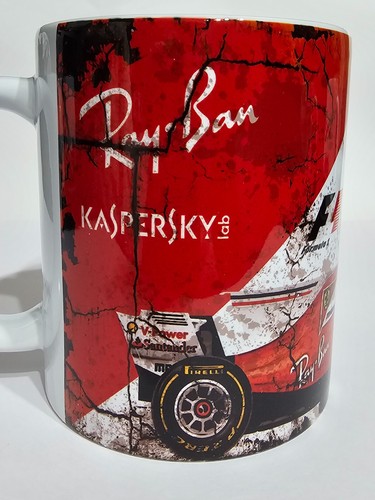 Taza de lata de aceite retro F1 Ferrari Fórmula 1 taza de té café regalo ideal - Imagen 2 de 4