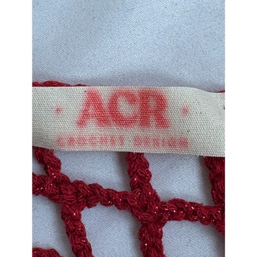 ACR Brillante Rojo Crochet Cubierta de Natación Espalda Abierta Talla Única Borlas Sexy Playa Linda - Imagen 7 de 9