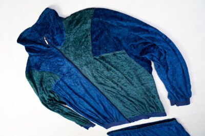 Triumph Sport Velour Training Anzug Vintage Track Suit Top Jacket Windbreaker 44