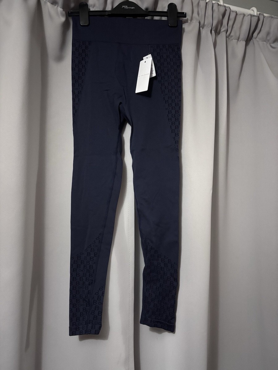 NEXT By Ted Baker Activewear Seamless Leggings Navy Blue UK S RRP