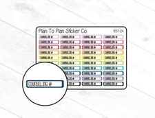 1257-24 Counseling  Appointment Reminder Planner Stickers.