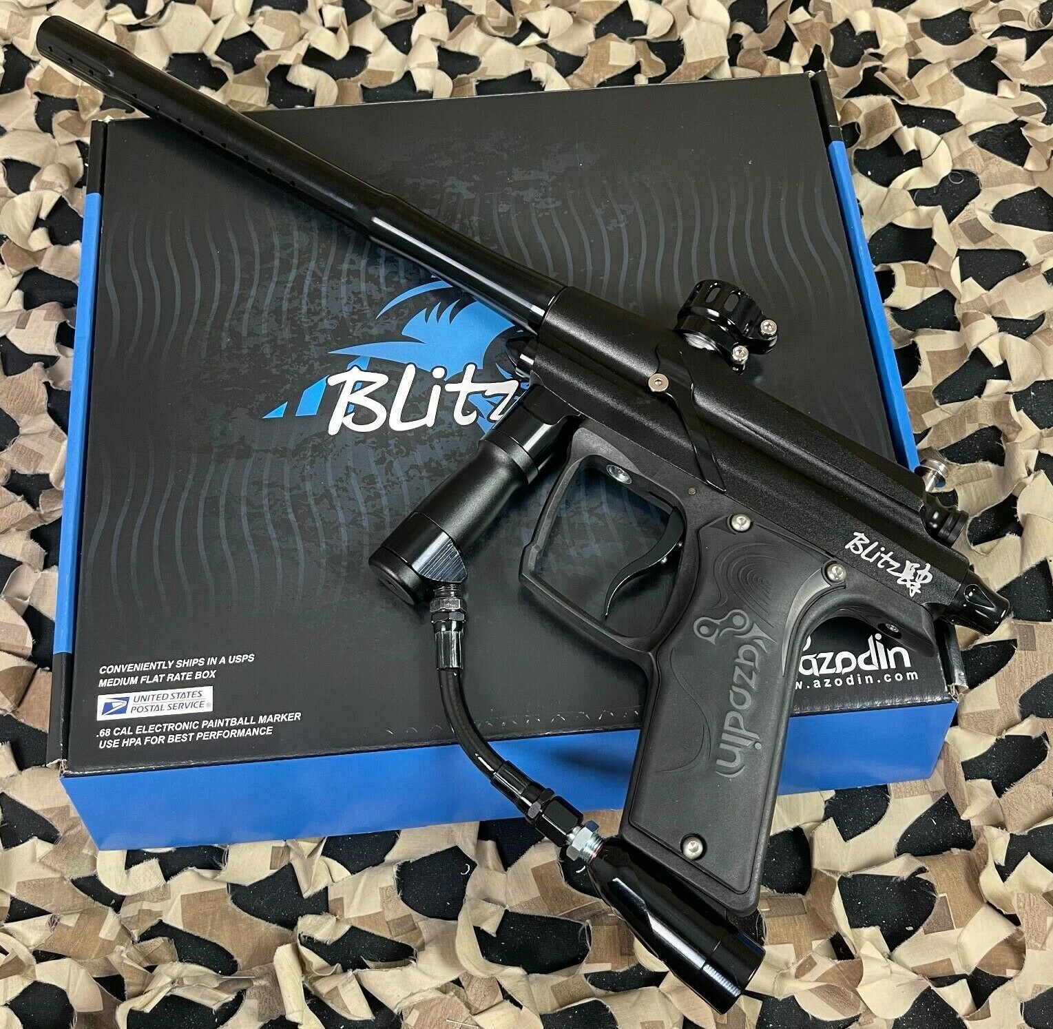 NEW Azodin Blitz 4 Paintball Gun Dust Black/Polished Black eBay