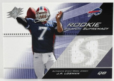2004 SPx #SWR-JP Rookie Swatch Supremacy - J.P. Losman (RC) Bills
