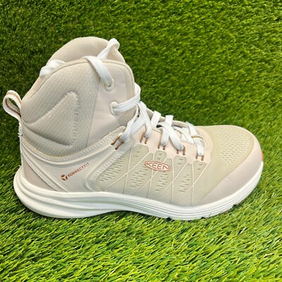 Keen Vista Energy Mid Utility Womens Size 8.5 Beige Composite Toe Boots Shoes