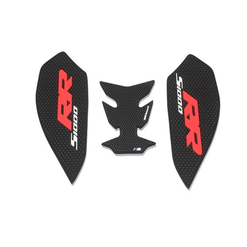Red Tank Traction Side Pads Gas Fuel Knee Grip Decals For BMW S1000RR 2019-2024 - Picture 9 of 18