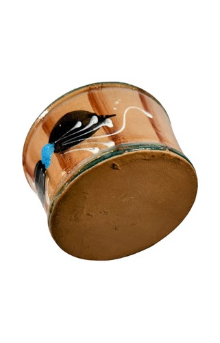 Jarrón pequeño de cerámica pintada a mano estilo mexicano de colección - Imagen 12 de 12