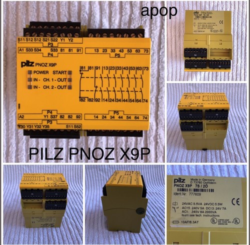 Used tested PILZ PNOZ-X9P-24VDC-7N/O-2N/C-2SO SAFETY RELAY PNOZX9P24VDC7NO2NC2SO