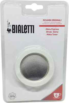 Bialetti Moka Express 6 Cup Replacement Filter and 3 Gasket