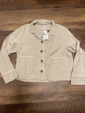 Women's Kenzie Jeans Jacket-size Large New With Tags Tan