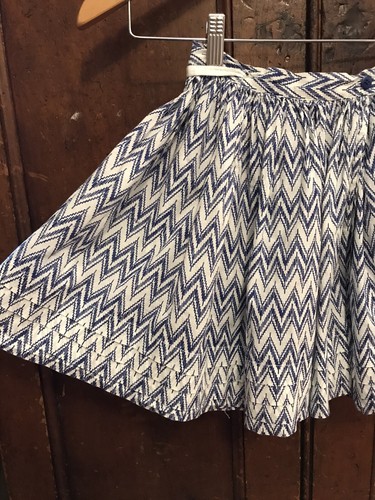 COUNTRY ROAD Girls Size 4 Navy & White Cotton Skirt - Picture 2 of 6