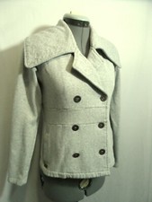 Element Knit Peacoat Jr. M Heather Gray Sexy Sweatshirt Double Breasted Jacket