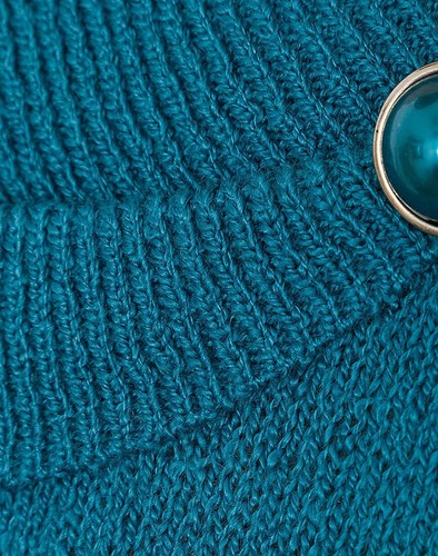 Edinburgh Woolen Mill Womens Jumper Teal Blue Sea Green EWM 3/4 Sleeve - Picture 3 of 9