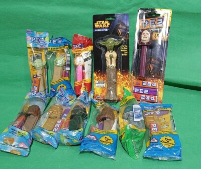 Star Wars PEZ Candy & Dispenser Dark Vader C3PO Boba Fett Garfield Lot 2004