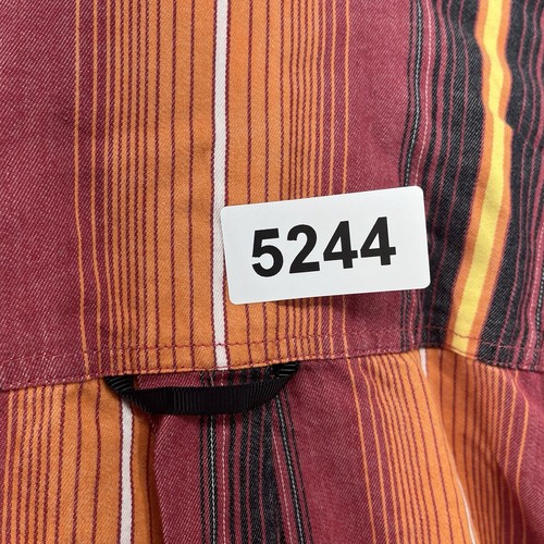 Panhandle Shirt Mens Large Red Striped Tuf Copper Vented Button Up Cowboy Rodeo - Picture 16 of 16