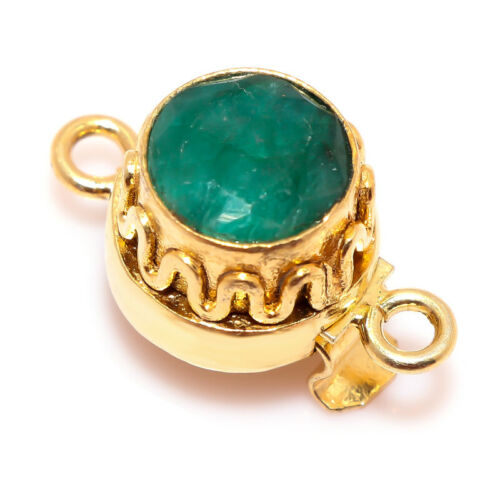 2 Pcs Emerald Box Clasp 1 Strand 18k Gold Plated Jewelry Making cx-328 - Afbeelding 1 van 3