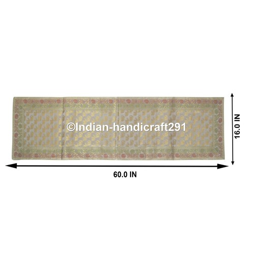 Brocade Silk Elephant Runner Wedding Table Cover Silk Indien Runner Cookware Bar - Picture 5 of 6