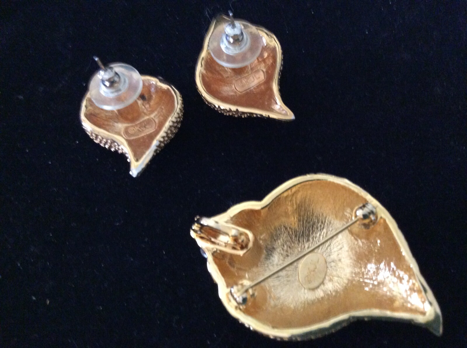 Kenneth Jay Lane KJL rhinestone goldtone seashell… - image 2