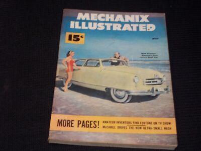 1950 MAY MECHANIX ILLUSTRATED MAGAZINE - NASH RAMBLER FRONT COVER - E 3318