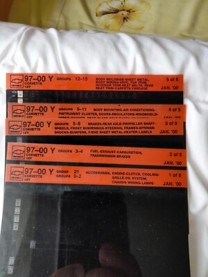 Microfiche Chevrolrt Corvette 97-00 und 53-82