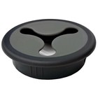 2.375" Soft Top Wire Cable Desk Grommet - Black and Gray Options